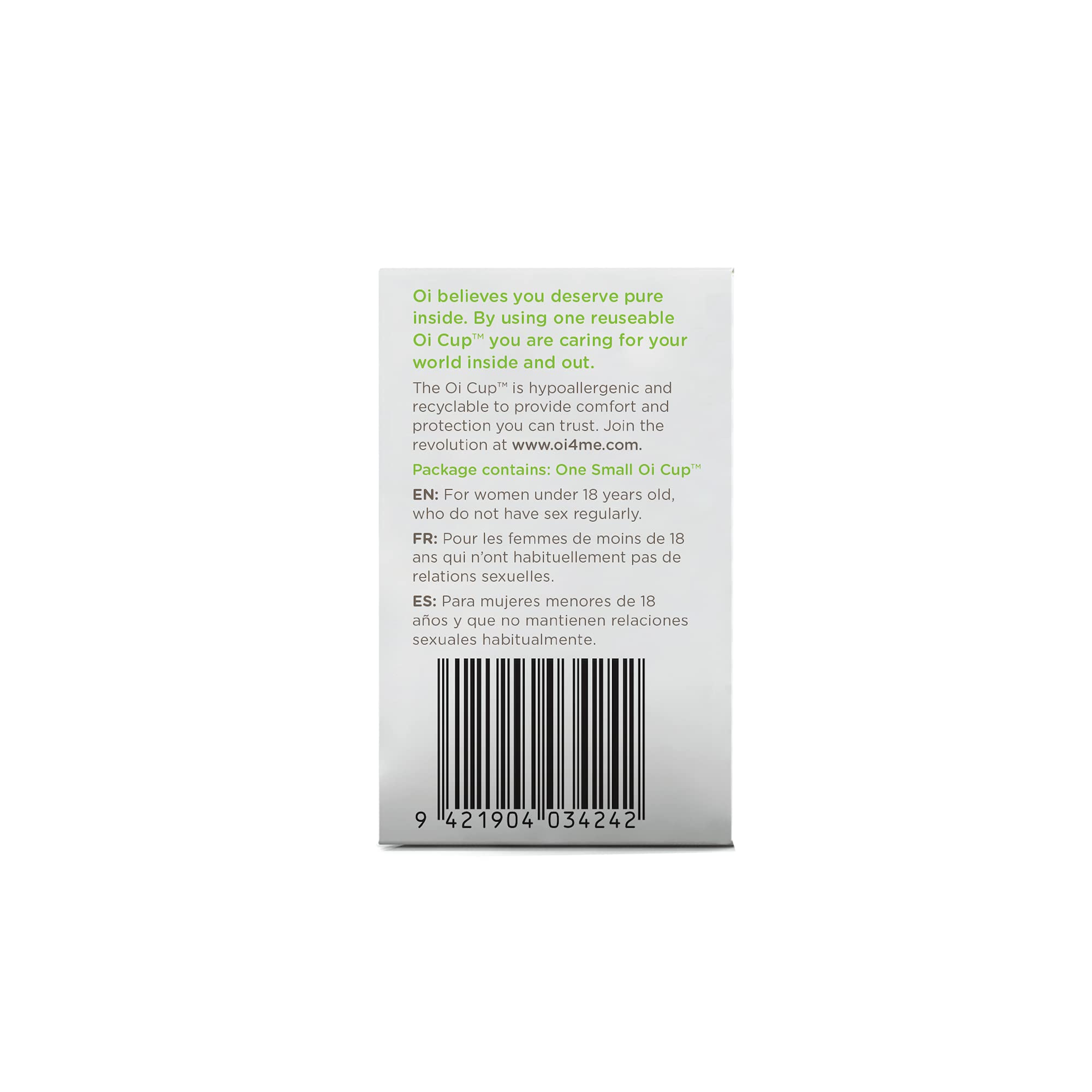 Oi | Organic Initiative - Menstrual Cup | Small - Slim-fit, Wear for 12 hrs | Reusable, Leak Free (17 ml)